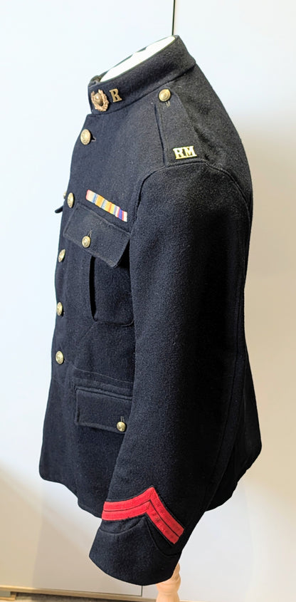 SOLD! WW1 Era British Royal Marines Light Infantry Blue No 1 Jacket with Medal Bar