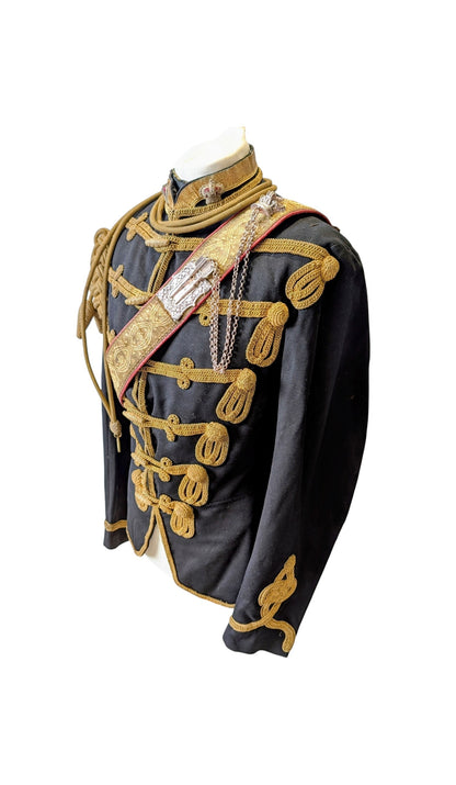 SOLD! Beautiful Victorian 11th Hussars Full Dress Frogged Jacket & Crossbelt 1870-80 Zulu War period