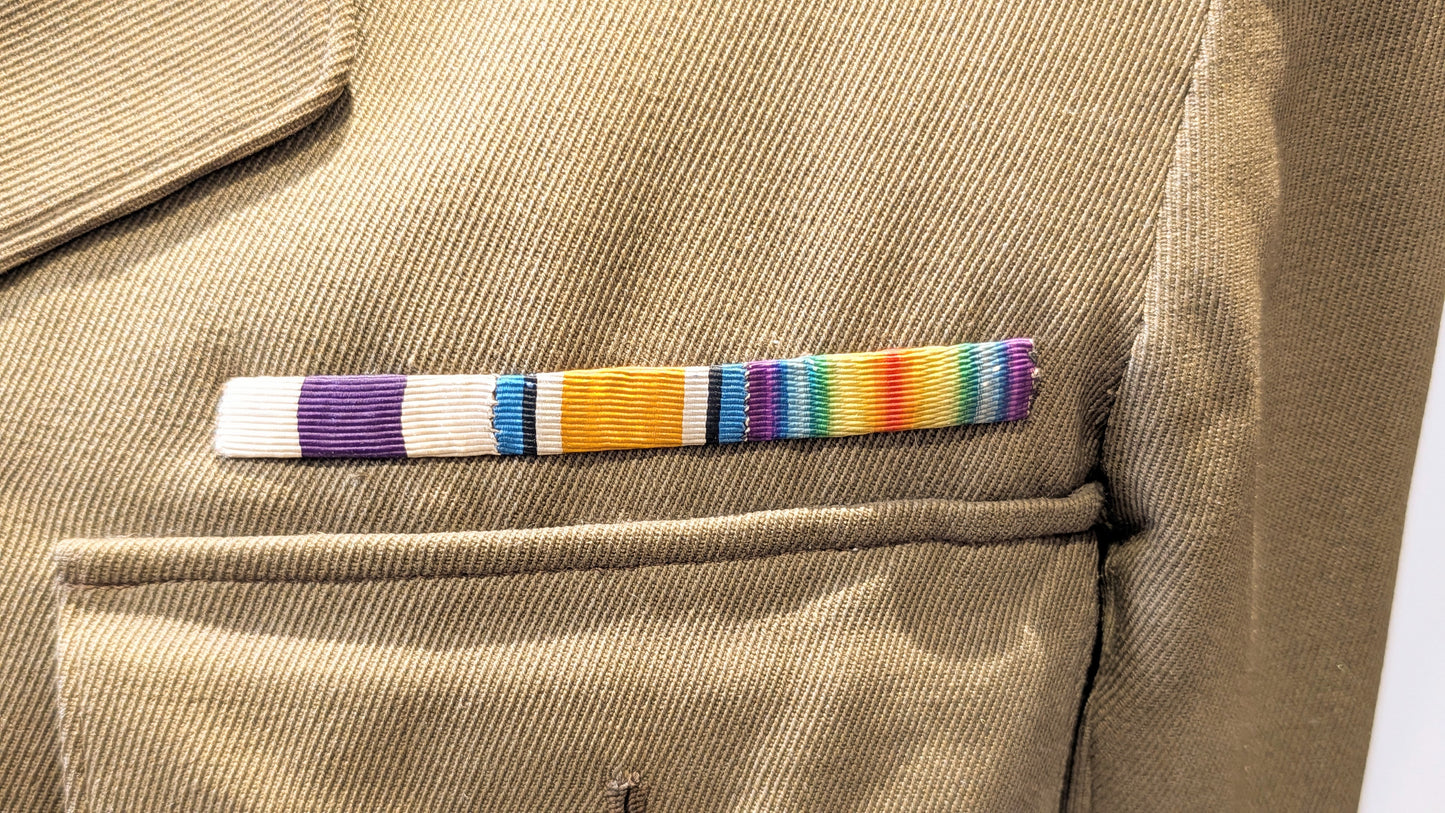Fantastic WW1 9th Bn Glasgow Highlanders HLI Territorial Major's Cutaway Cuff Rank Jacket to an MC Winner