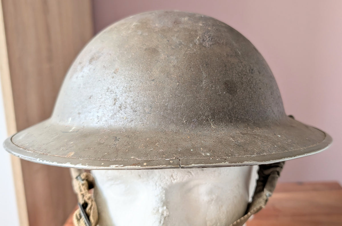 Early WW2 Dunkirk Era British Army Brodie Combat Helmet Dated 1939