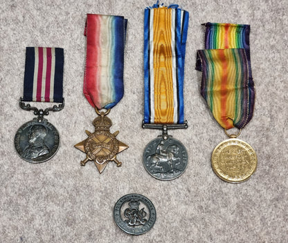 Incredible WW1 Gallantry Military Medal & Wound Badge Group to a deserter, Private Edwin Birch Tupman, Yorks & Lancs Regiment