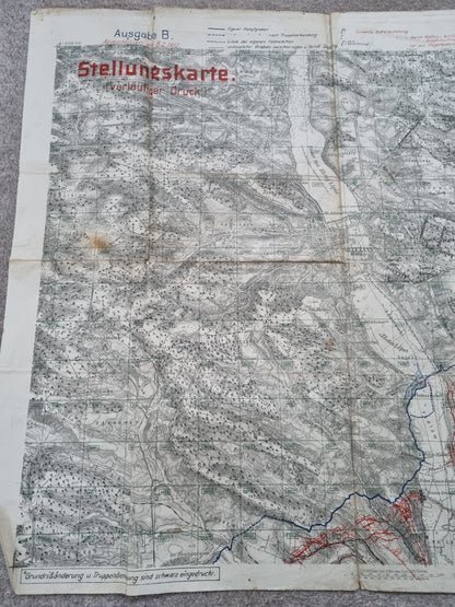 WW1 German Army Trench Map BRZEZANY area Ukraine 8th Feb 1917