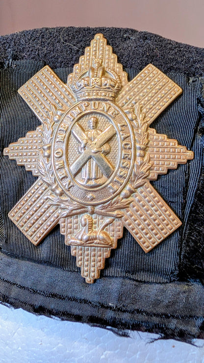 WW2 Era British Army Royal Highlanders Black Watch Glengarry Cap