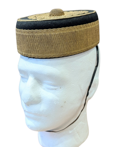 Fantastic Rare Original Victorian 4th Hussars Officers Pill Box hat & Chinstrap