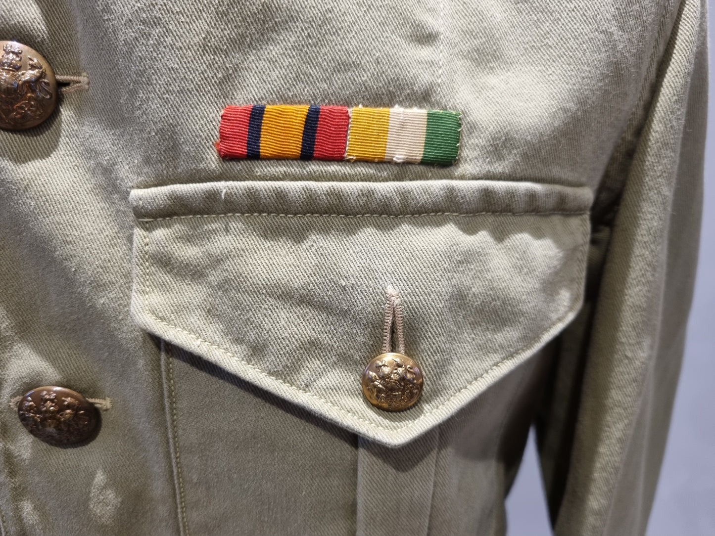 Rare WW1 Tropical KD Highland Light Infantry Uniform Cutaway Jacket Trews & Glengarry