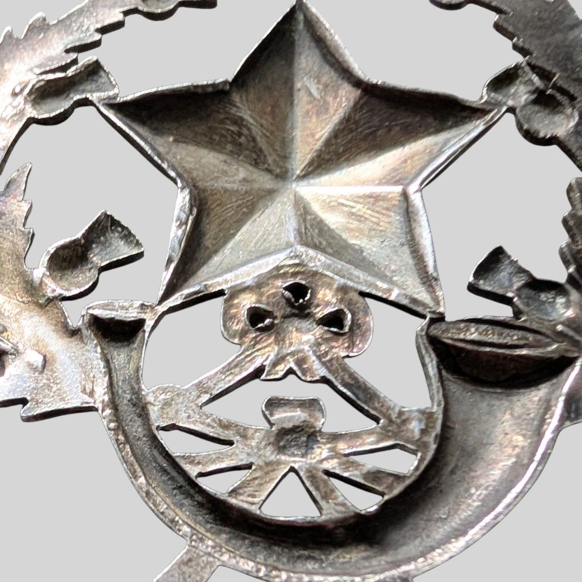 Cameronians (Scottish Rifles) NCOs Large Silver Plated Glengarry Badge
