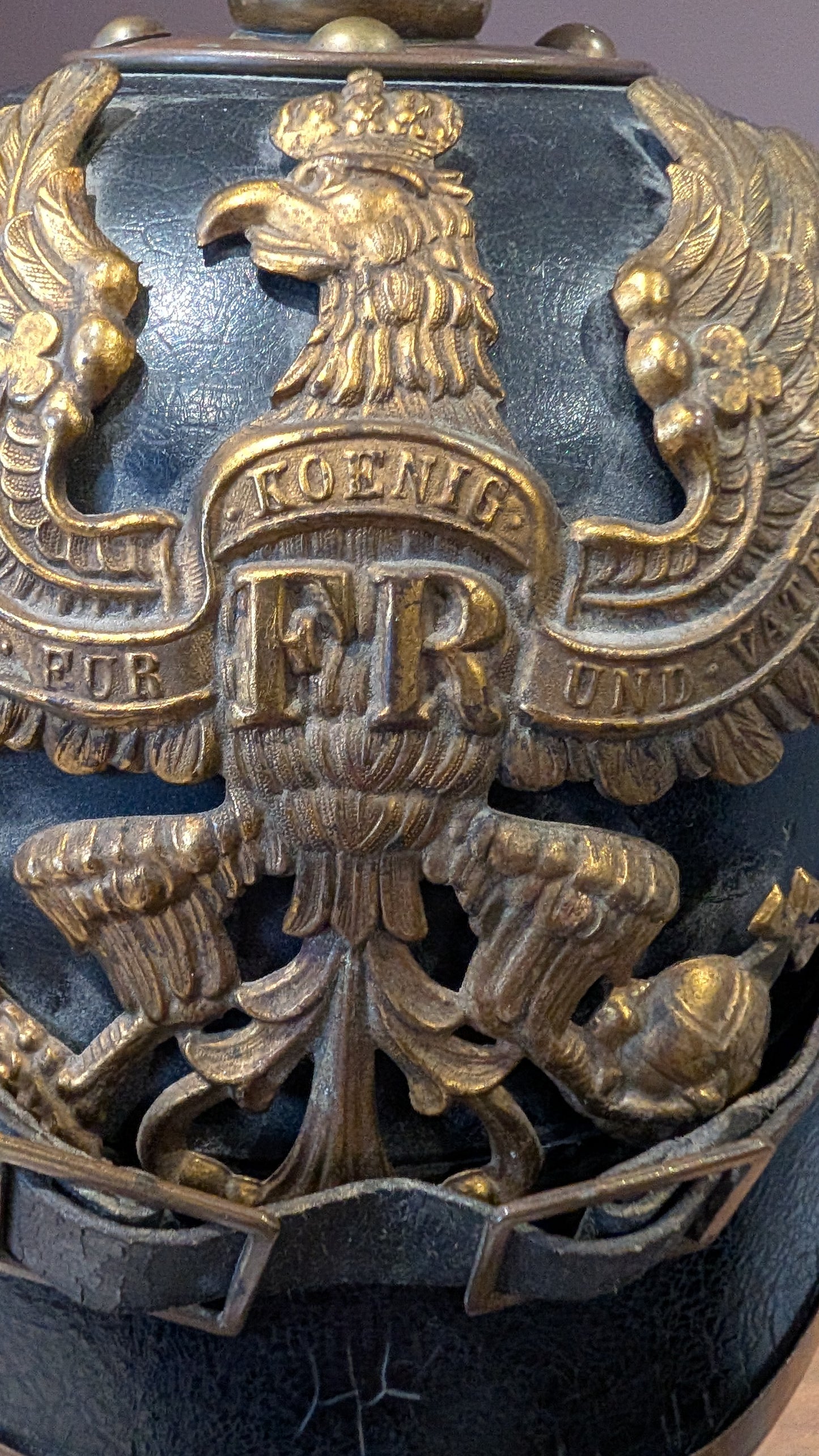 M1897 WW1 German Army Prussian Enlisted Man's Artillery Kugelhelm