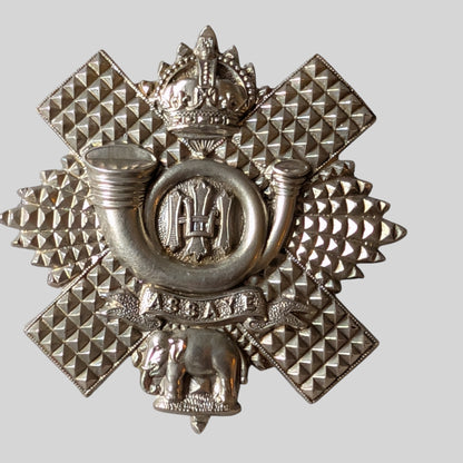 Highland Light Infantry (City of Glasgow Regt) White Metal Cap Badge
