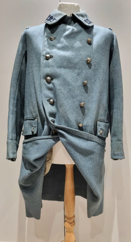 Rare WW1 French Army Horizon Blue M1915 Greatcoat 121st Infantry Regt