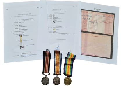 SOLD! WW1 British Gallantry Medal Military Medal Trio R N WATERHOUSE Royal Artillery