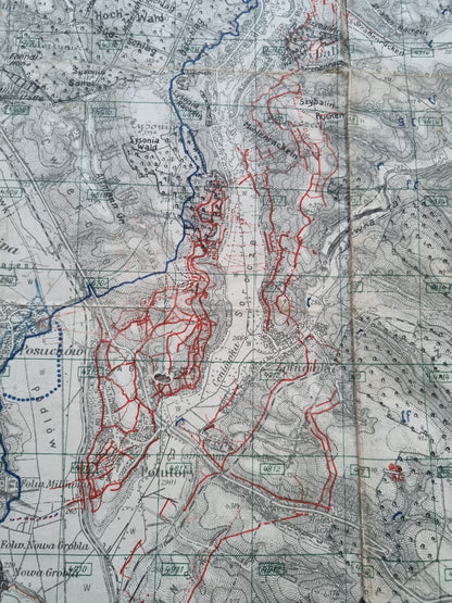 WW1 German Army Trench Map BRZEZANY area Ukraine 8th Feb 1917