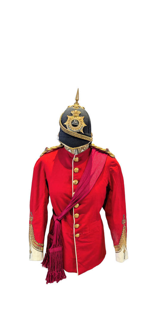 SOLD! Victorian South Staffordshire Home Service Helmet & Major's Scarlet Uniform