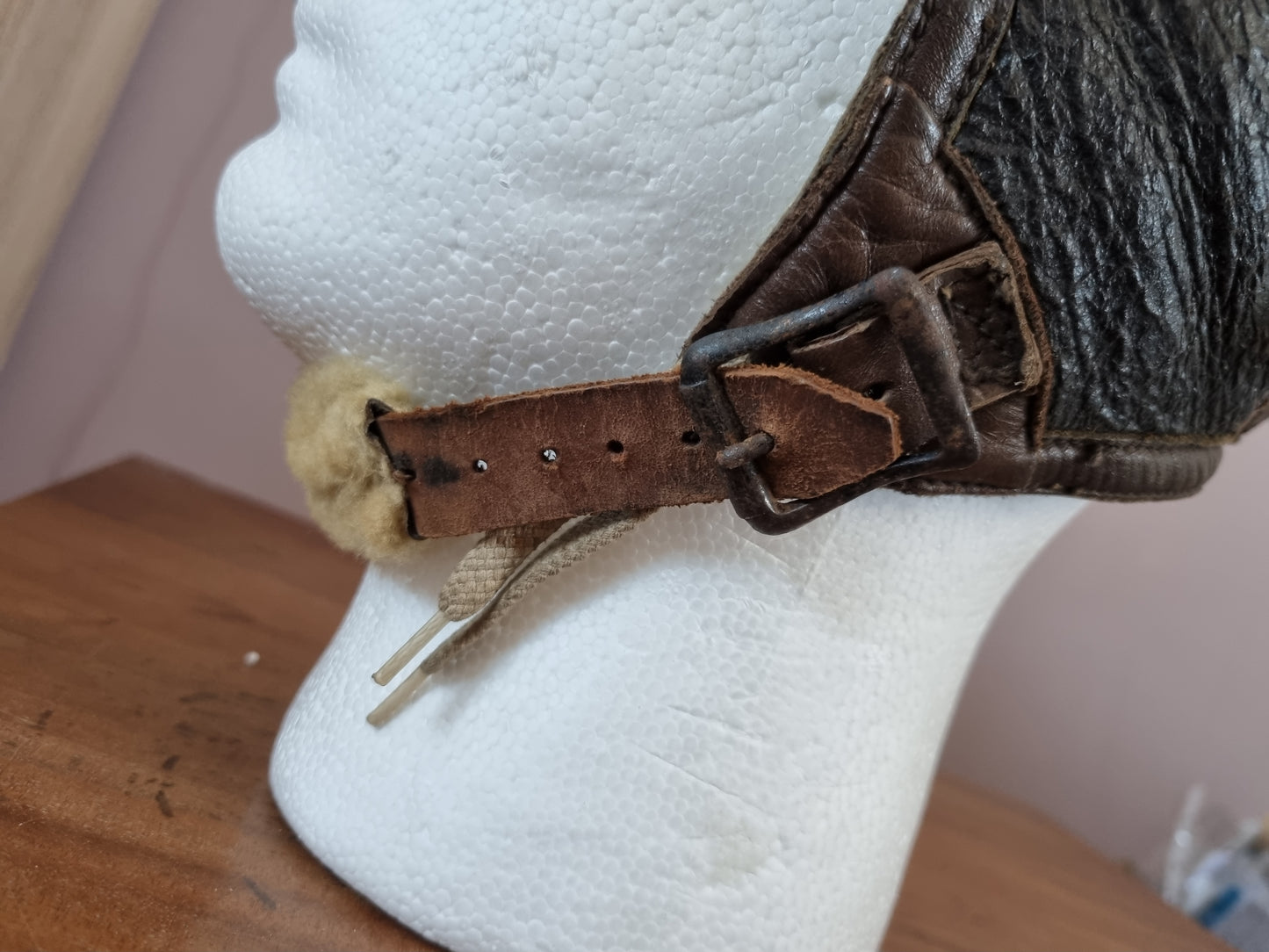 WW2 US Army Air Corps B-6 Leather Flying Helmet
