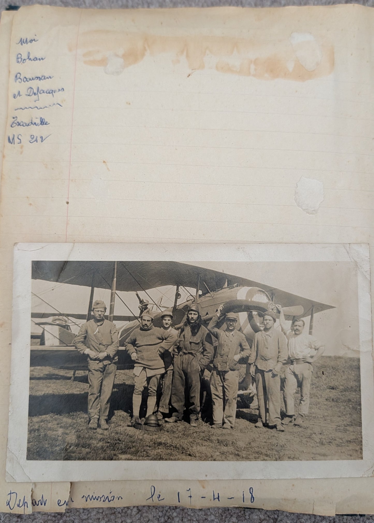 Unique WW1 French Army & Air Force Photo Album, Service Documents and Field Post Set to a Front Line Medic & Then Combat Pilot