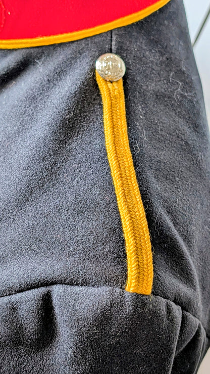 Vintage Royal Marines Tunic Bandsman RM Band Jacket Yellow Braid 1980s