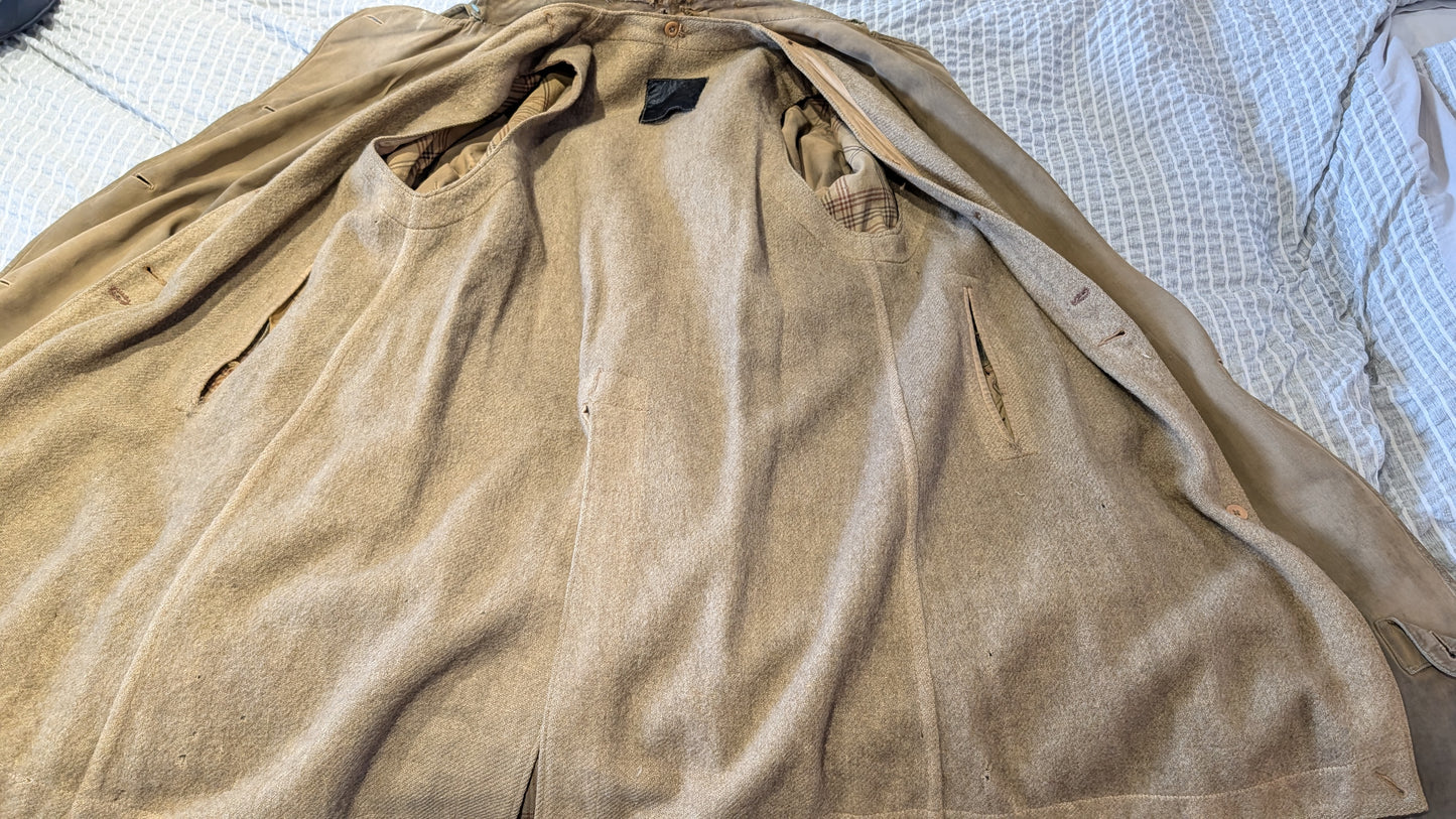 SOLD! Rare WW1 Burberry Officers Private Purchase Trench Coat with button-in Woollen Liner & Balaclava