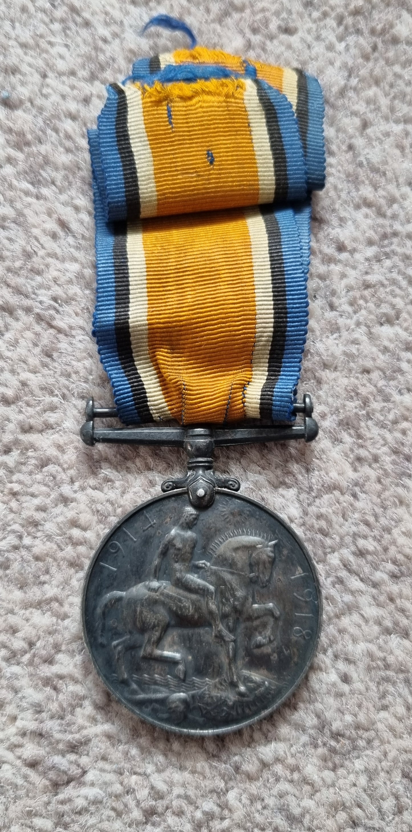 SOLD! WW1 British Medal Trio to George Deakin, 355 Siege Battery, Royal Garrison Artillery, Demoted at Own Request