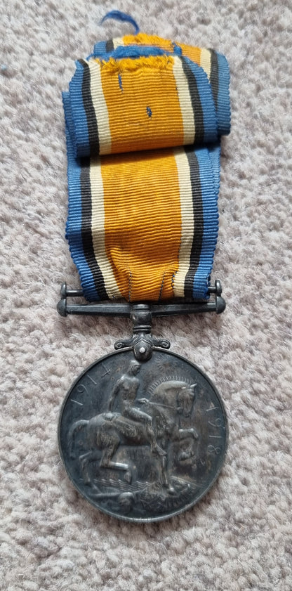 SOLD! WW1 British Medal Trio to George Deakin, 355 Siege Battery, Royal Garrison Artillery, Demoted at Own Request