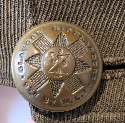 Fantastic WW1 9th Bn Glasgow Highlanders HLI Territorial Major's Cutaway Cuff Rank Jacket to an MC Winner