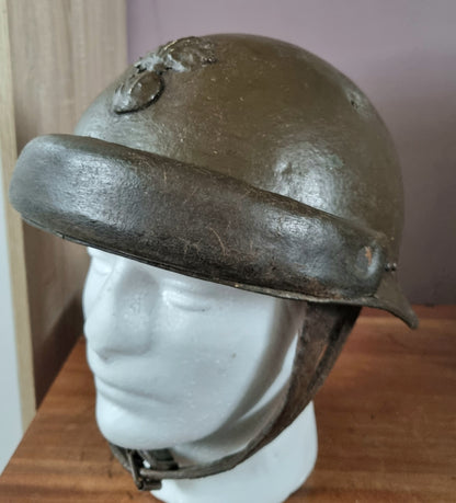 WW2 French Army M35 Tanker helmet Complete