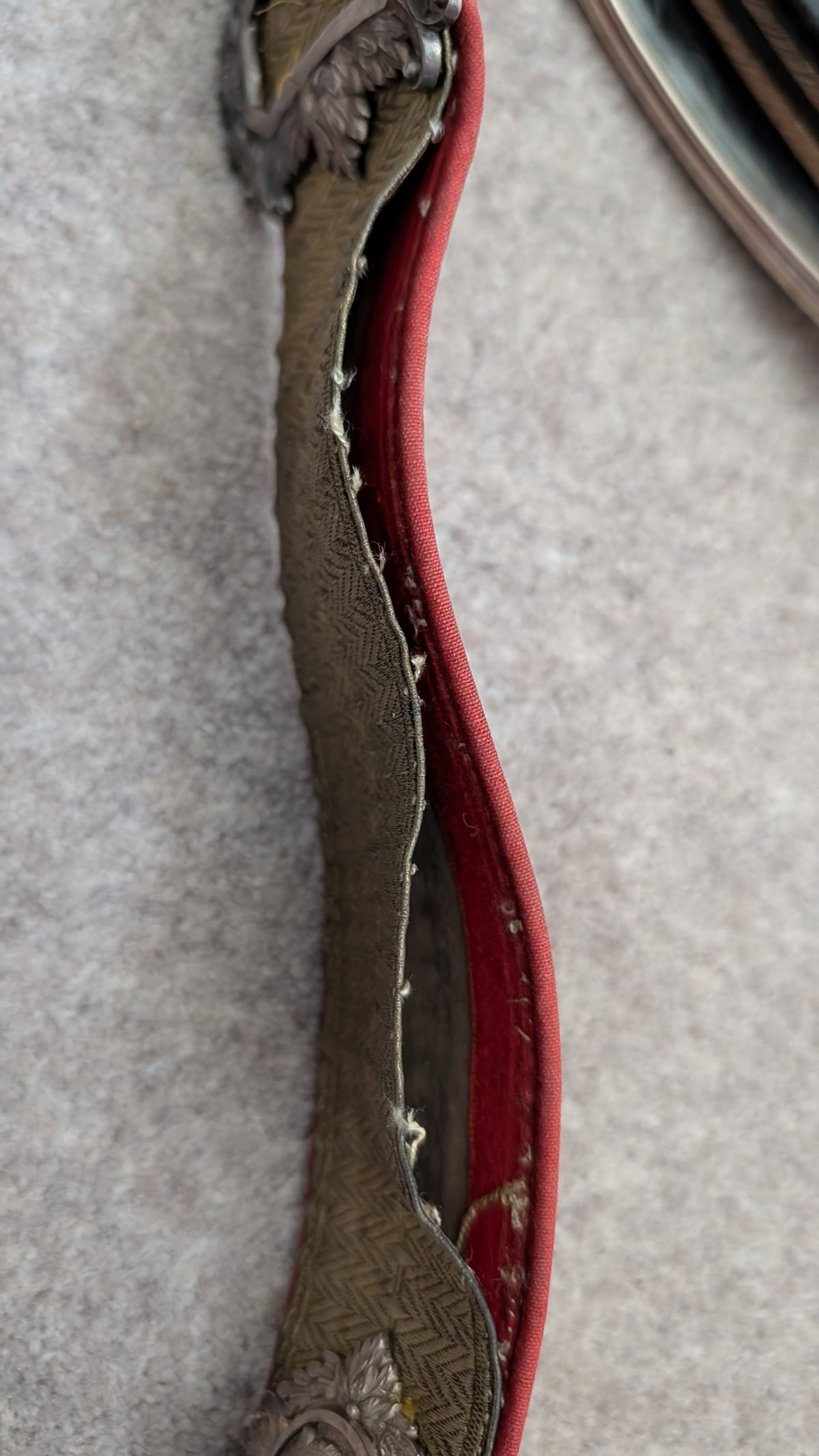 SOLD! Victorian / Edwardian Derbyshire Yeomanry Cavalry Crossbelt with Silver Pouch