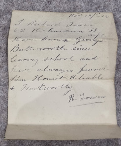 SOLD! WW2 Tropical KD Uniform collection with Jacket Trousers Badges Dog Tags Papers KORL - George Butterworth