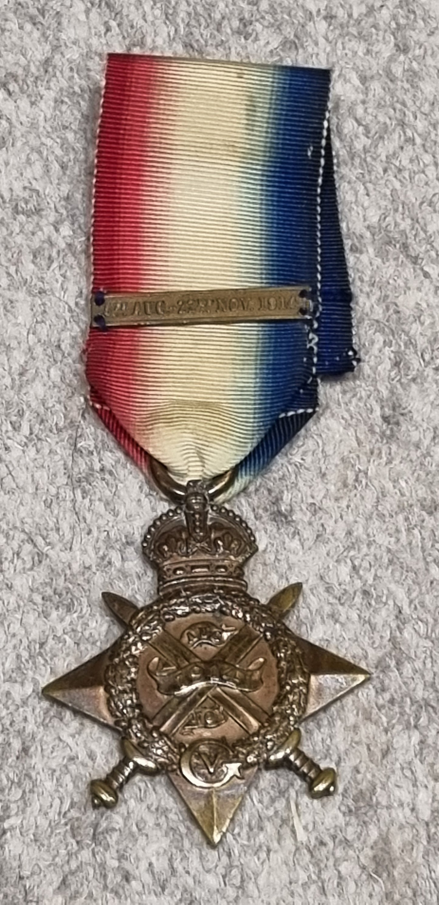 SOLD! WW1/WW2 Nimy Bridge British Army 1914 Mons Star and Clasp Medal Group to Private Mark Huckle - 4th Royal Fusiliers BEF