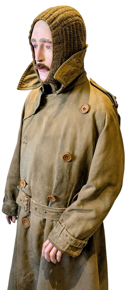 SOLD! Rare WW1 Burberry Officers Private Purchase Trench Coat with button-in Woollen Liner & Balaclava