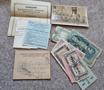 SOLD! Rare WW1 US Army Soldier's Photo Album Plus Ephemera - 125 Photos