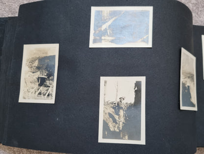 SOLD! Rare WW1 US Army Soldier's Photo Album Plus Ephemera - 125 Photos