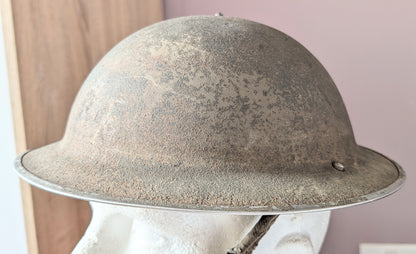Early WW2 Dunkirk Era British Army Brodie Combat Helmet Dated 1938/9