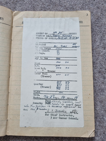 WW2 RAF Flying Suit, Helmet, Flying Log Book, Medals Set - F G CROFT