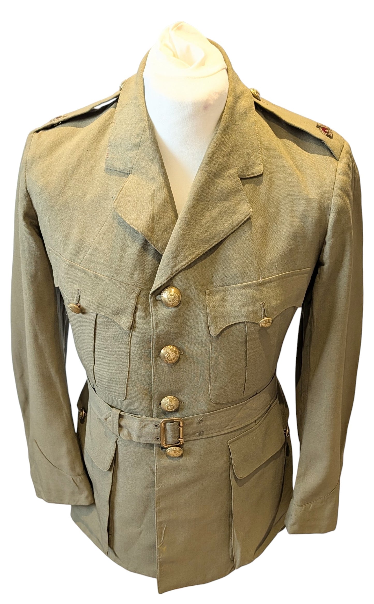WW2 Royal Canadian Army Major's Tropical Khaki Dress Jacket, Named & dated 1942