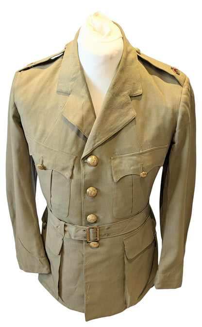 WW2 Royal Canadian Army Major's Tropical Khaki Dress Jacket, Named & dated 1942
