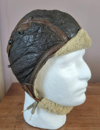 WW2 US Army Air Corps B-6 Leather Flying Helmet