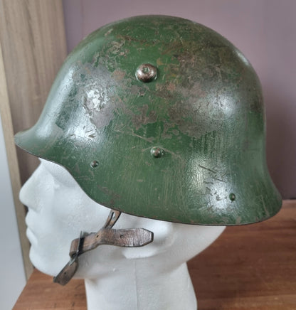 Post War Reused WW2 Bulgarian M36 Type C Helmet