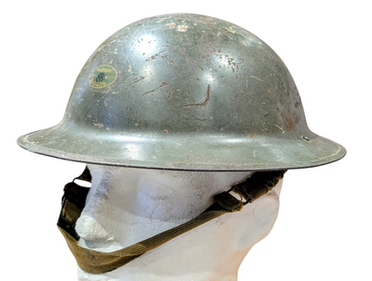 Rare WW2 British ‘Brodie’ Factory Workers Helmet - Sunblem Battery