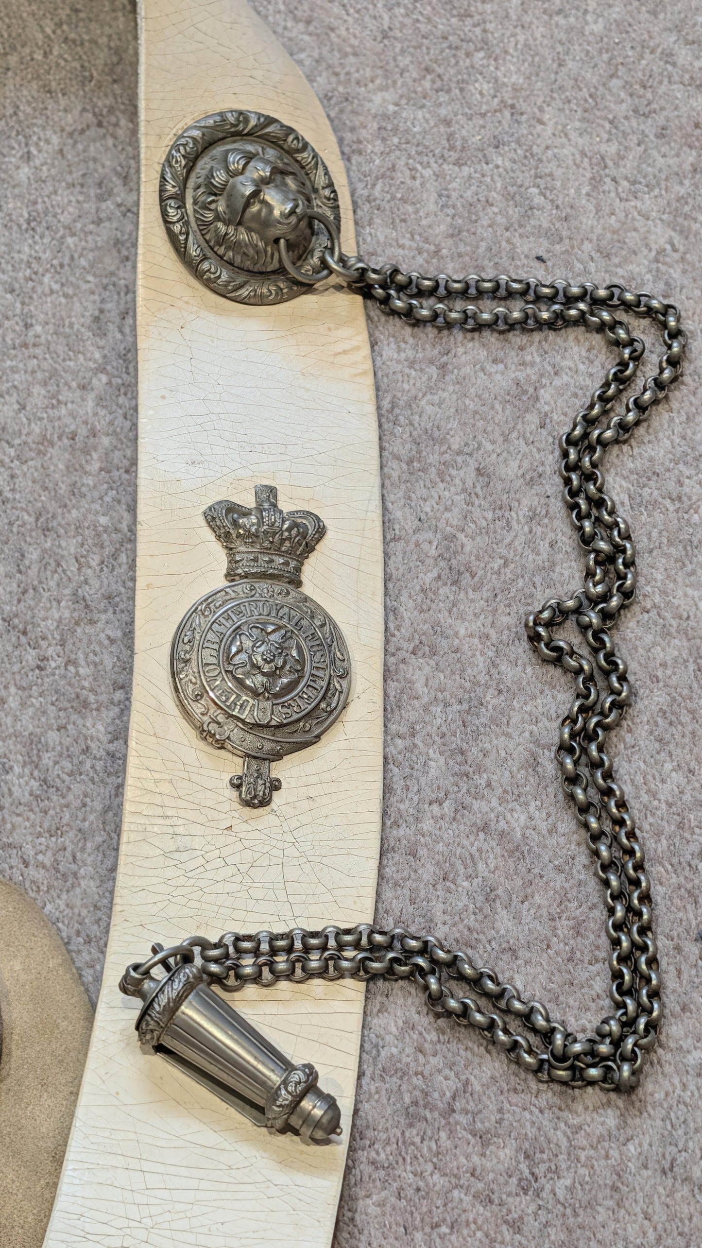 Victorian 1st Volunteer Battalion Royal Fusiliers Scarlet Jacket, Belt & Crossbelt Named to H R B Hickman