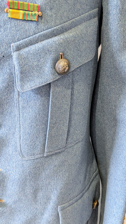 Rare Fine Quality WW1 M1913 French Horizon Blue Captains Tunic jacket 80th Infantry