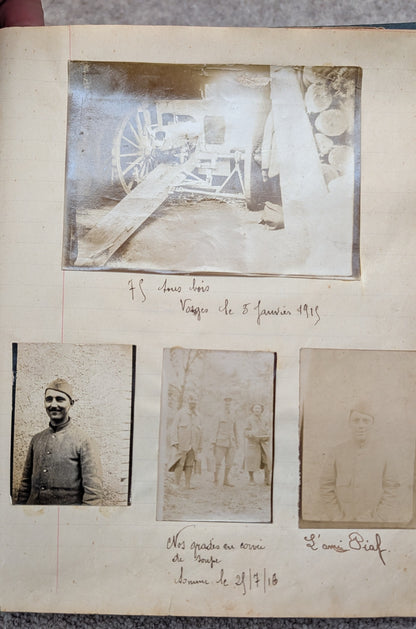 Unique WW1 French Army & Air Force Photo Album, Service Documents and Field Post Set to a Front Line Medic & Then Combat Pilot