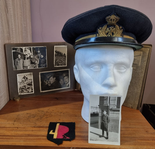 Beautiful WW2 Italian Air Force Visor Cap and Photo Album, belonging to Pompili Felice