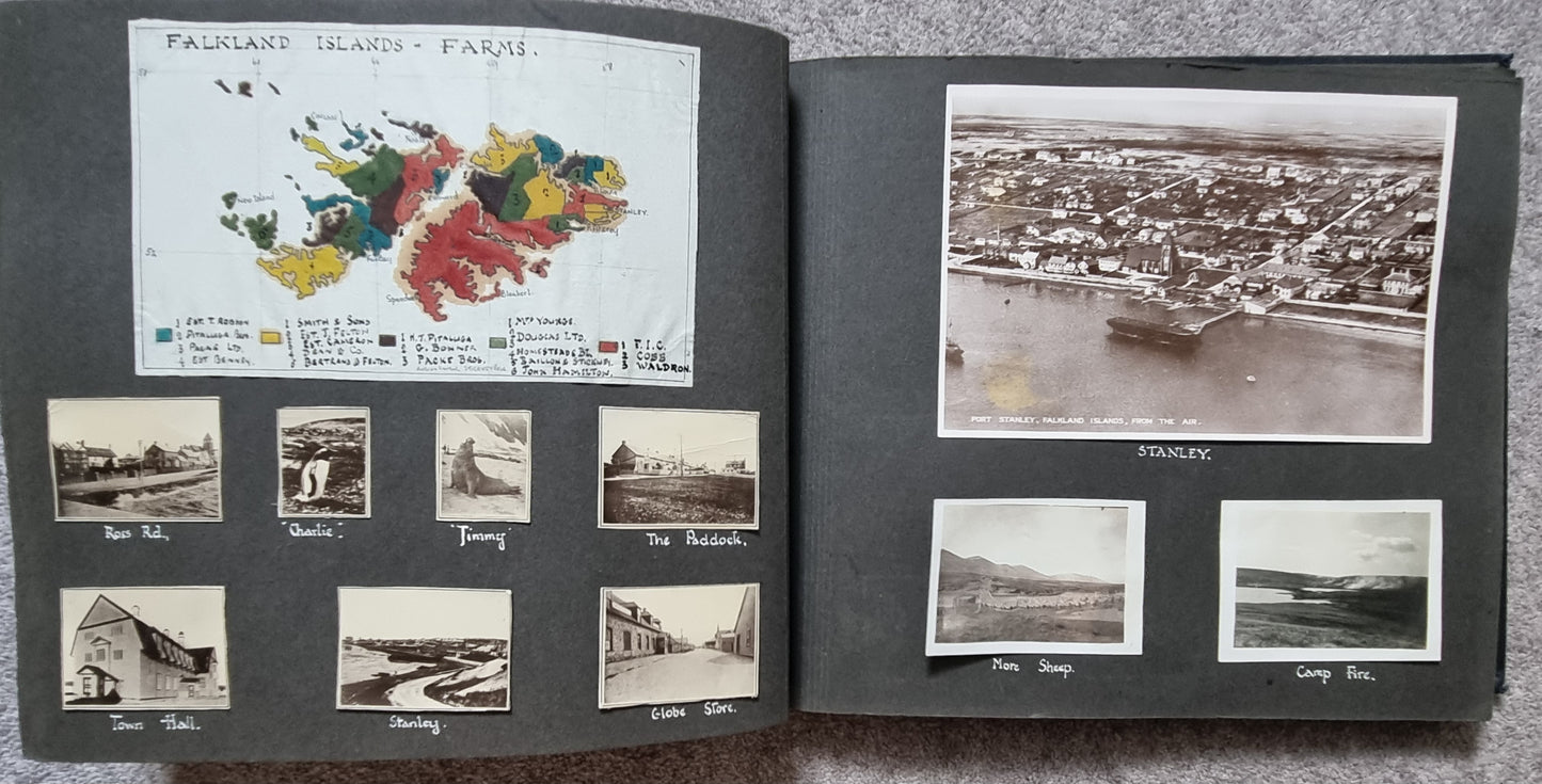 SOLD! Unusual WW2 British Army Falkland Islands Photo Album, 1943