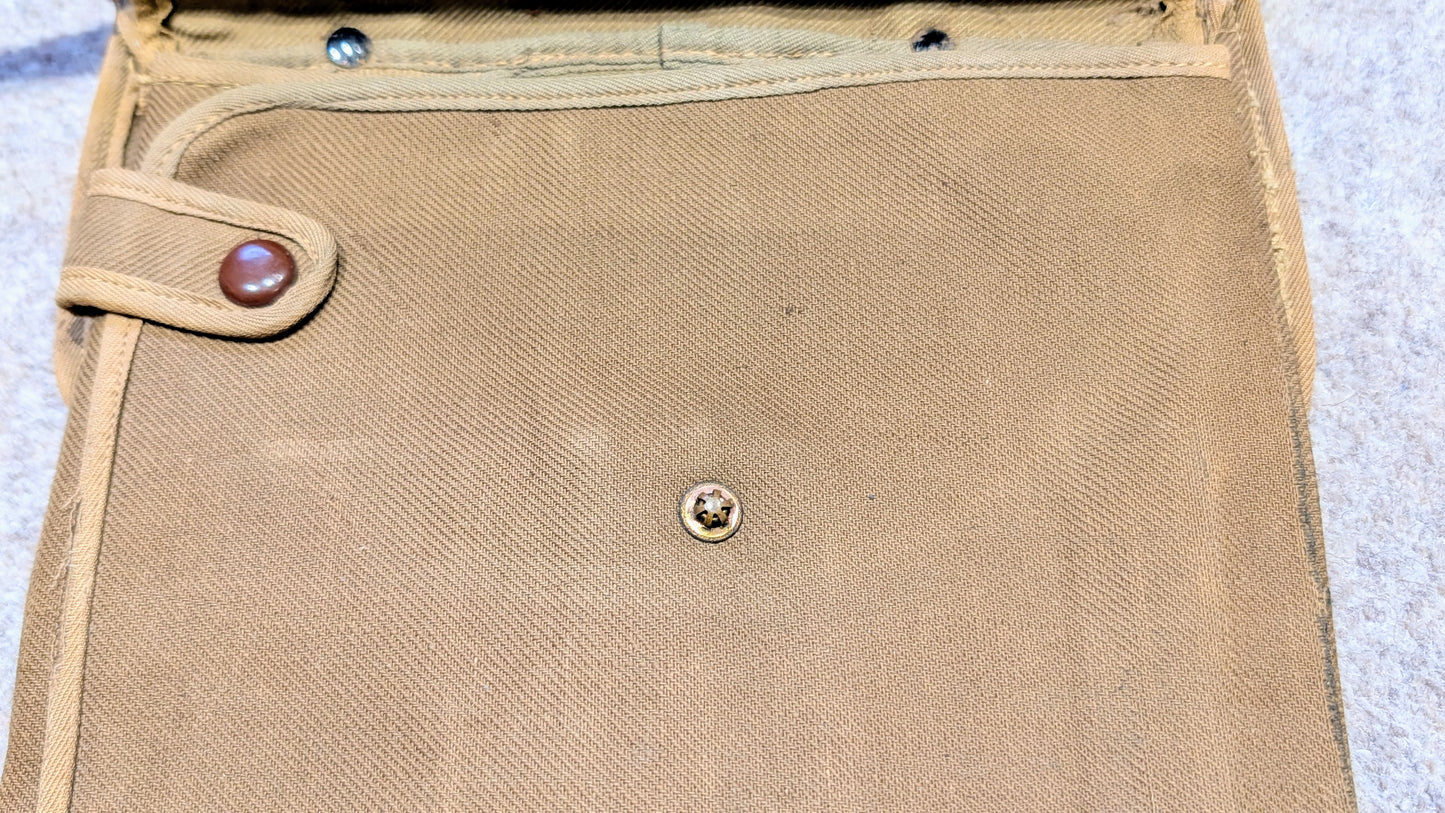SOLD! WW1 BRITISH ARMY OFFICERS MAP CASE WITH LEATHER CARRY STRAP NAMED TO MILITARY CROSS WINNER C P GARRARD
