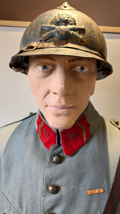 WW1 French 81st Artillery Uniform with Helmet, Sam Browne Belt, Boots & Gaiters