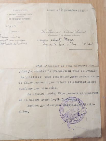 Unique WW1 French Army & Air Force Photo Album, Service Documents and Field Post Set to a Front Line Medic & Then Combat Pilot