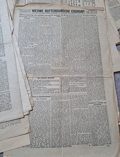53 Editions of WW2 Dutch Collaborationist Newspaper ‘Nieuwe Rotterdamsche Courant’, Sep 1944 - Mar 1945