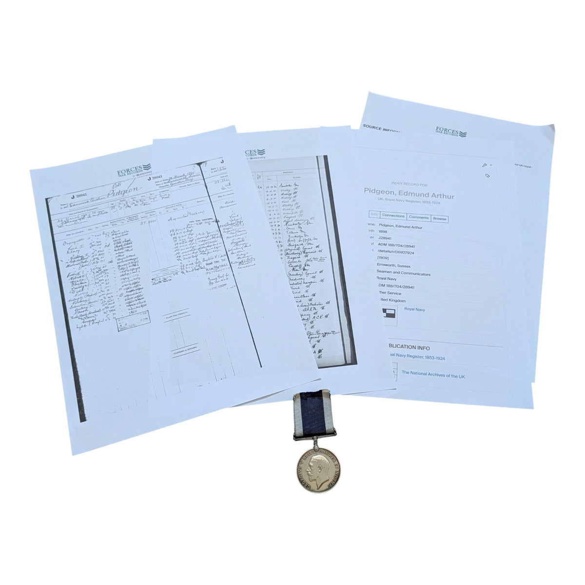 George V Royal Navy Long Service and Good Conduct Medal EDMUND ARTHUR PIDGEON RN