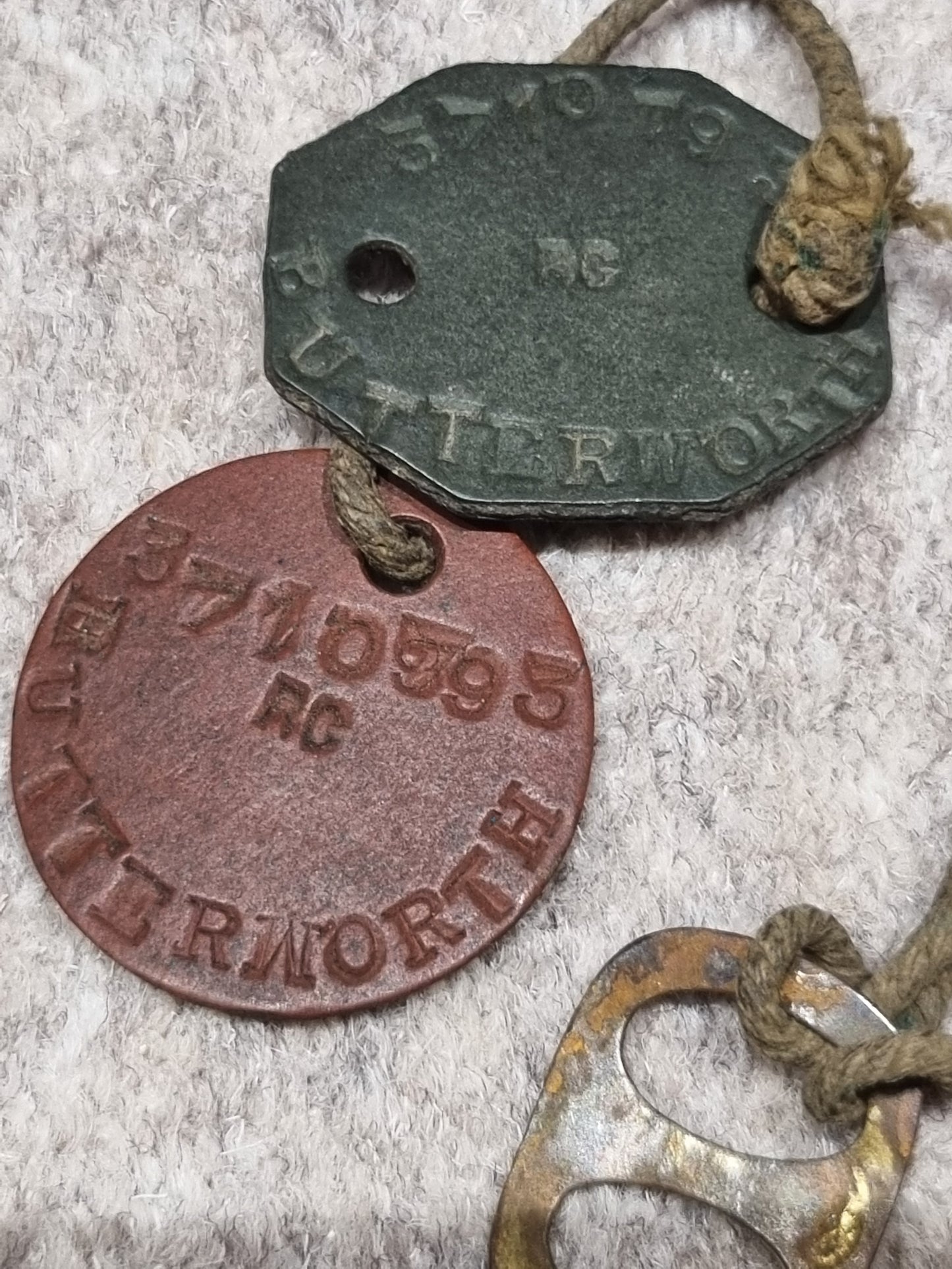 SOLD! WW2 Tropical KD Uniform collection with Jacket Trousers Badges Dog Tags Papers KORL - George Butterworth