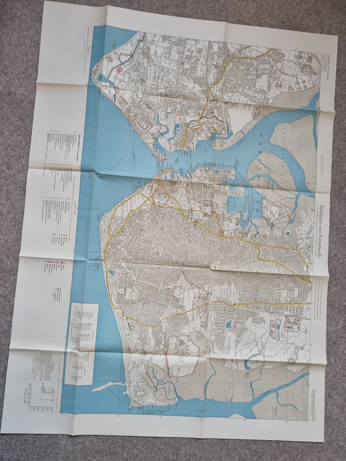 WW2 Operation Sealion German Invasion Map Folder & Objektbilder for South England