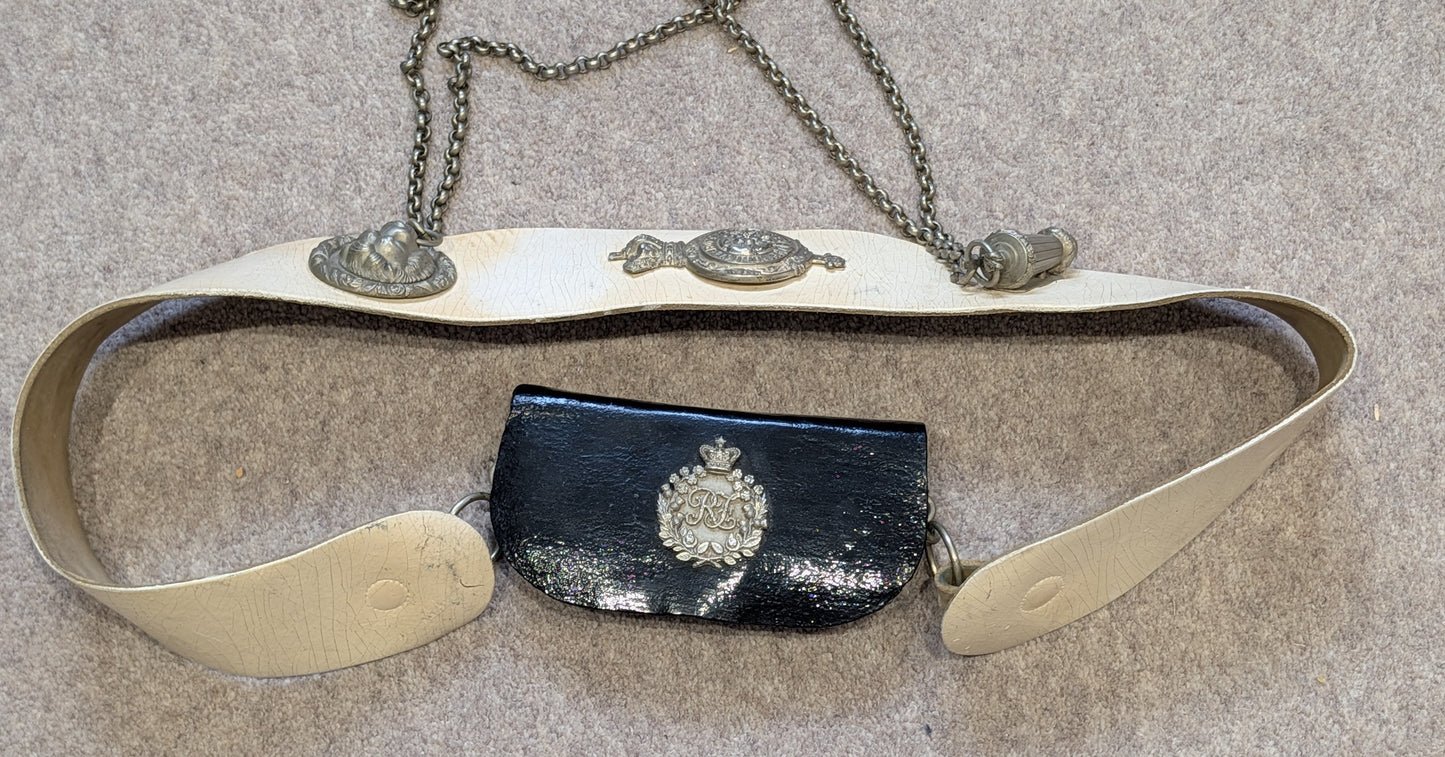 Victorian 1st Volunteer Battalion Royal Fusiliers Scarlet Jacket, Belt & Crossbelt Named to H R B Hickman